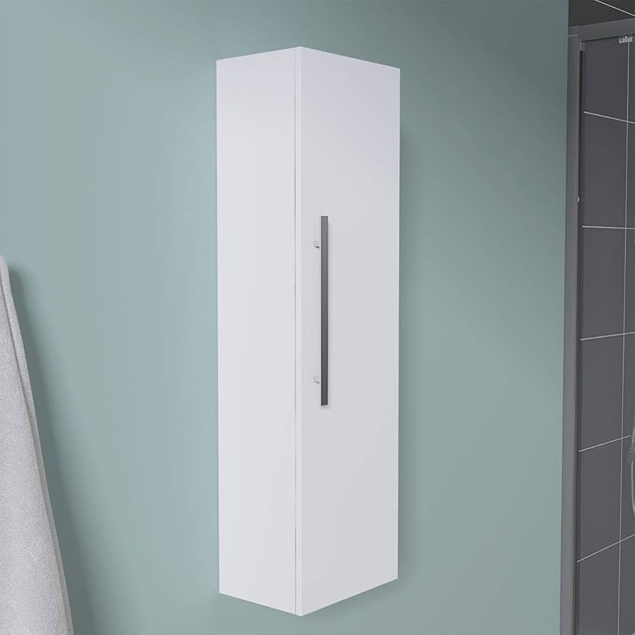 Wall Mounted Tall Storage Units — www.EssentialBathrooms.co.uk
