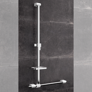 AKW Onyx 2 T & L rail supplied accessories - handset holders, slider and soap dish shelf