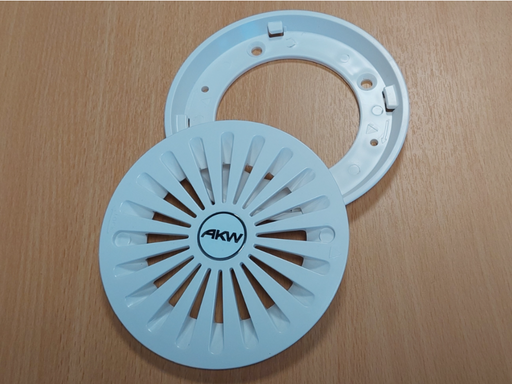 AKW TF75 Tuff Form waste cover and clamp ring in white (03-047-017)
