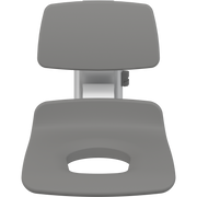 Pressalit PLUS Replacement Shower Seat 450 with Aperture incl. Backrest, Manually Height Adjustable, Anthracite (R7125112)