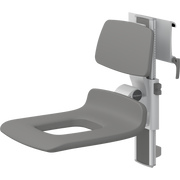 Pressalit PLUS Shower Seat 450 with Aperture incl. Backrest, Manually Height & Sideways Adjustable, Anthracite (R7455112)