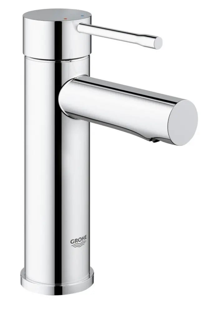Grohe Essence Basin Mixer Tap S-Size Smooth Body Compact Spout in StarLight Chrome (34294001)