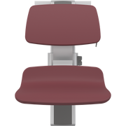 Pressalit PLUS Shower Seat 450 incl. Backrest, Manually Height & Sideways Adjustable, Red (R7454035)