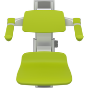 Pressalit PLUS Shower Seat 310 incl. Backrest & Armrests, Manually Height & Sideways Adjustable, Lime Green (R7364277)