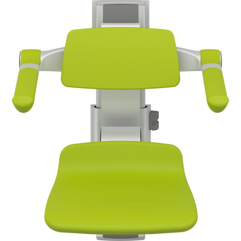 Pressalit PLUS Shower Seat 310 incl. Backrest & Armrests, Manually Height & Sideways Adjustable, Lime Green (R7364277)