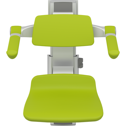 Pressalit PLUS Shower Seat 310 incl. Backrest & Armrests, Manually Height & Sideways Adjustable, Lime Green (R7364277)