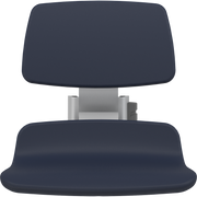 Pressalit PLUS Replacement Shower Seat 450 incl. Backrest, Manually Height Adjustable, Dark Blue (R7124108)