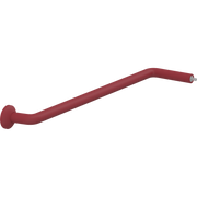 Pressalit PLUS Angled Tube Piece, 762 x 154mm, with Wall Rosette & Connecting Joint, Red (RT345035)