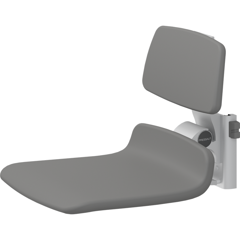 Pressalit PLUS Replacement Shower Seat 450 incl. Backrest, Manually Height Adjustable, Anthracite (R7124112)