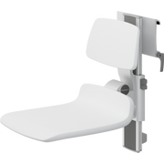 Pressalit PLUS Shower Seat 450 incl. Backrest, Manually Height & Sideways Adjustable, White (R7454000)