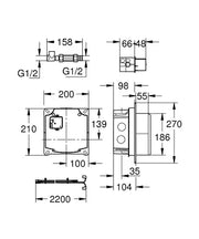 Grohe Concealed Rough-In Set 36264001 installation detail