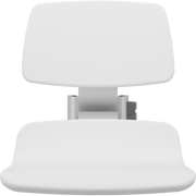 Pressalit PLUS Replacement Shower Seat 450 incl. Backrest, Manually Height Adjustable, White (R7124000)