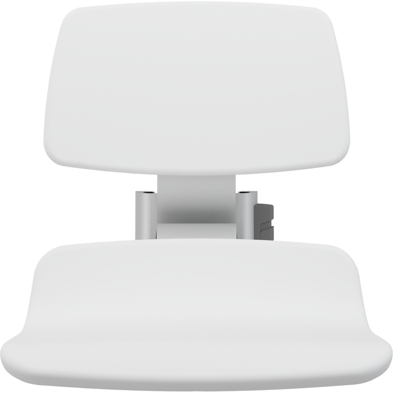 Pressalit PLUS Replacement Shower Seat 450 incl. Backrest, Manually Height Adjustable, White (R7124000)