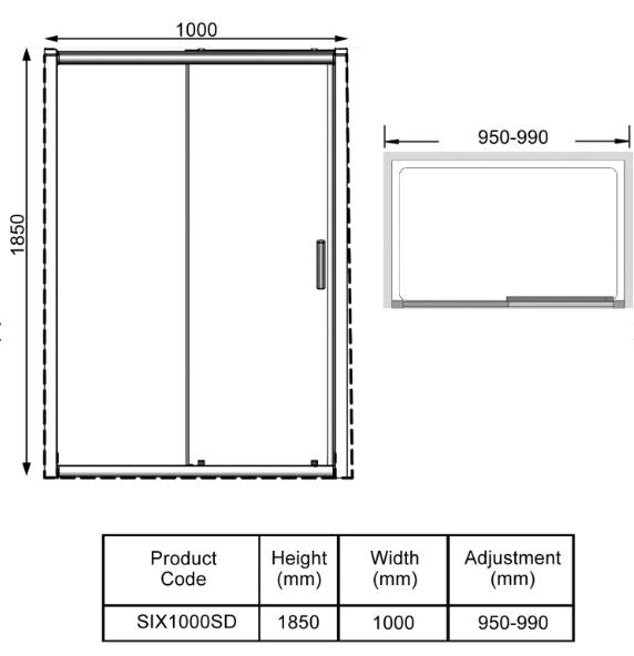 Kartell K-VIT KV6 Sliding Shower Screens