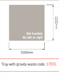 AKW Sulby Shower Tray With Gravity Waste (All Sizes)