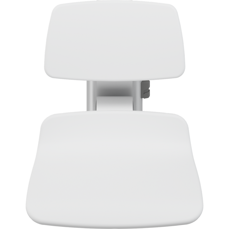 Pressalit PLUS Replacement Shower Seat 450 incl. Backrest, Manually Height Adjustable, White (R7124000)