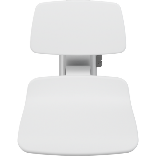 Pressalit PLUS Replacement Shower Seat 450 incl. Backrest, Manually Height Adjustable, White (R7124000)