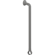Pressalit PLUS Handrail Section 652mm with Wall Rosette and Strap Anthracite RT331112