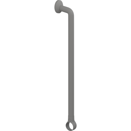 Pressalit PLUS Handrail Section 652mm with Wall Rosette and Strap Anthracite RT331112