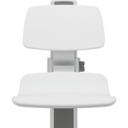 Pressalit PLUS Shower Seat 450 with Aperture incl. Backrest, Manually Height Adjustable, White (R7425000)