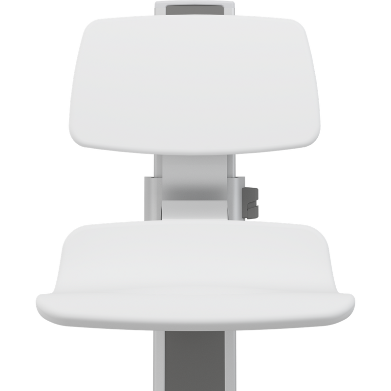 Pressalit PLUS Shower Seat 450 with Aperture incl. Backrest, Manually Height Adjustable, White (R7425000)
