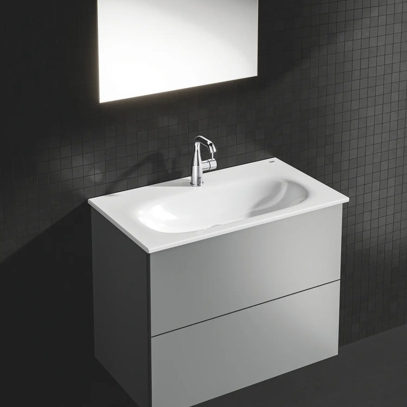 Grohe Essence M-Size basin mixer tap in chrome fitted to a bathroom basin