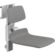 Pressalit PLUS Shower Seat 450 incl. Backrest, Manually Height & Sideways Adjustable, Anthracite (R7454112)