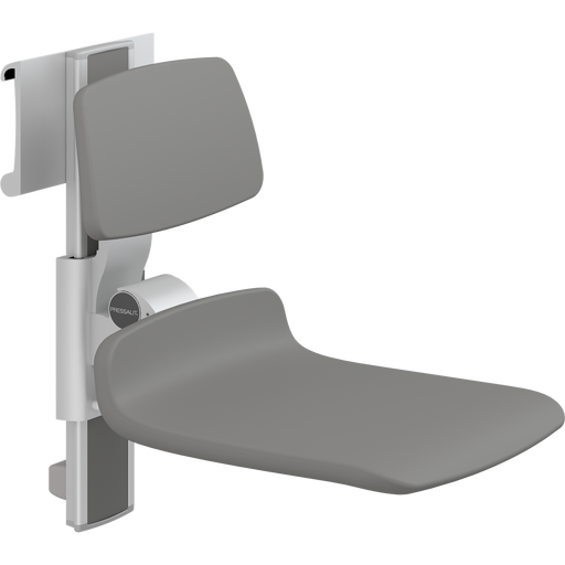 Pressalit PLUS Shower Seat 450 incl. Backrest, Manually Height & Sideways Adjustable, Anthracite (R7454112)