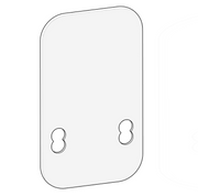 AKW electric showers Halo wall plate in white