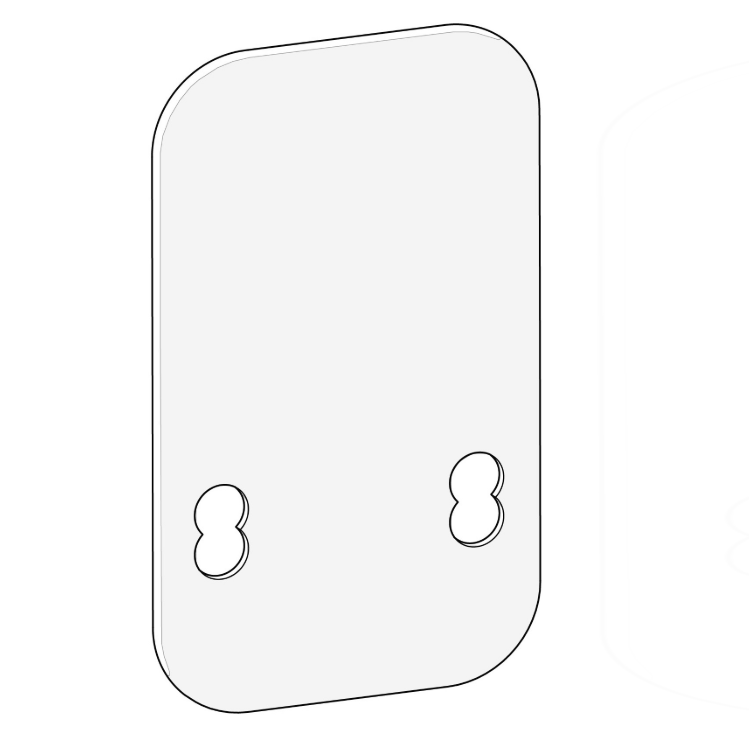 AKW electric showers Halo wall plate in white