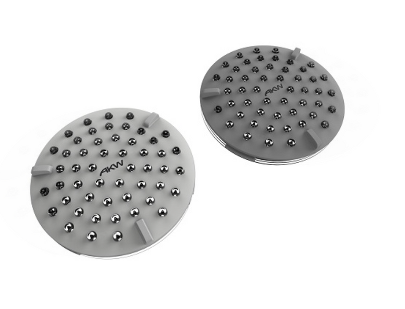 AKW Easy Clean shower handset spare faceplates in white and grey