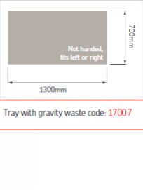 AKW Sulby Shower Tray With Gravity Waste (All Sizes)