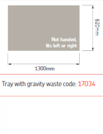 AKW Sulby Shower Tray With Gravity Waste (All Sizes)
