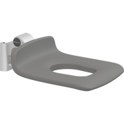 Pressalit PLUS Replacement Shower Seat 450 with Aperture, Manually Height Adjustable, Anthracite (R7115112)