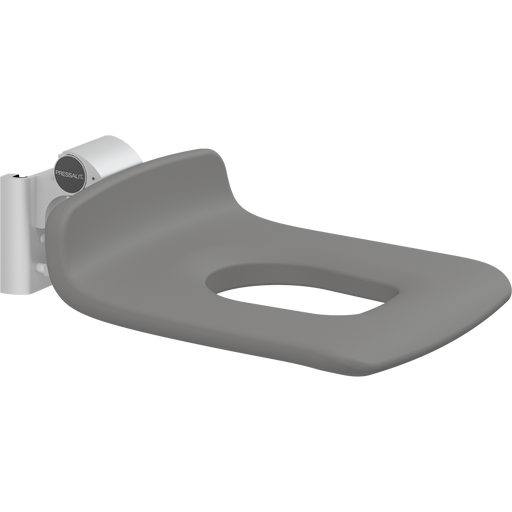 Pressalit PLUS Replacement Shower Seat 450 with Aperture, Manually Height Adjustable, Anthracite (R7115112)