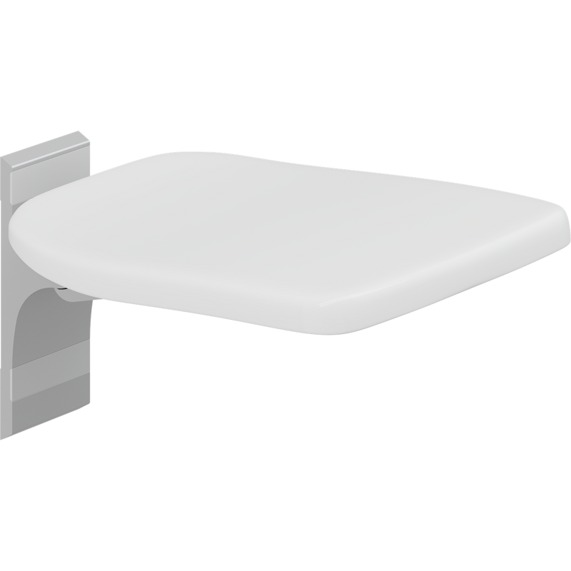 Pressalit PLUS Folding Seat 320mm Fixed Height White R5510000