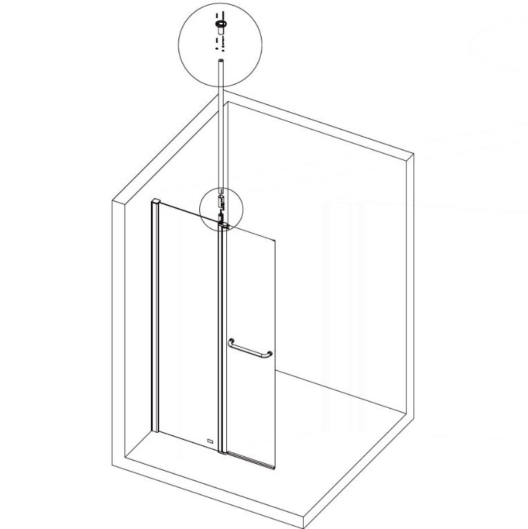 AKW Level Best Deflector to Ceiling Kit 15-010-099