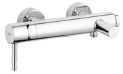 Grohe Essence bath shower mixer half inch in StarLight Chrome - front view