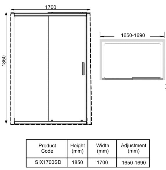 Kartell K-VIT KV6 Sliding Shower Screens