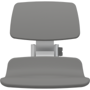Pressalit PLUS Replacement Shower Seat 450 with Aperture incl. Backrest, Manually Height Adjustable, Anthracite (R7125112)