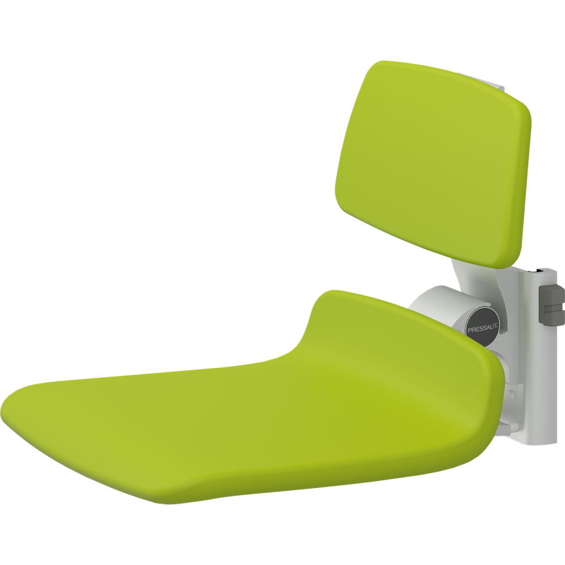 Pressalit PLUS Replacement Shower Seat 450 incl. Backrest, Manually Height Adjustable, Lime Green (R7124277)