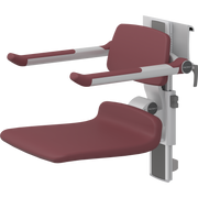 Pressalit PLUS Shower Seat 450 incl. Backrest & Armrests, Manually Height & Sideways Adjustable, Red (R7464035)