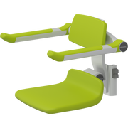 Pressalit PLUS Replacement Shower Seat 310 incl. Backrest & Armrests, Manually Height Adjustable, Lime Green (R7034277)