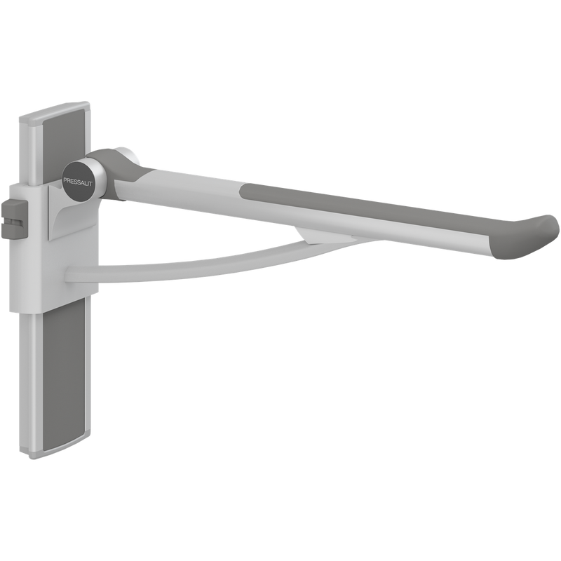 Pressalit PLUS Support Arm 700mm Height-Adjustable Left-Hand Anthracite R370370112