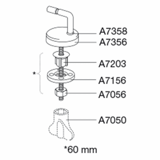 Pressalit Univertical Hinge, Stainless Steel (UN9999)