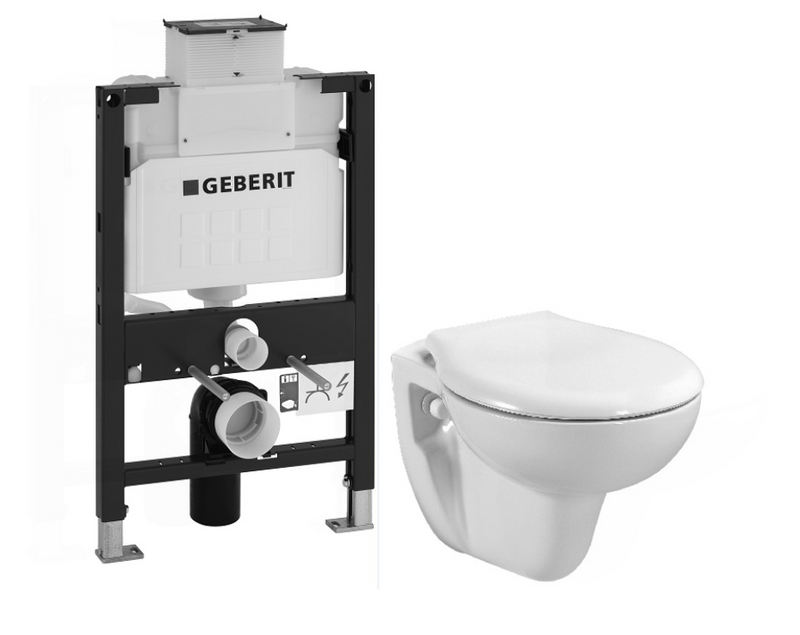 AKW Freelux wall hung toilet pack 20101 in white vitreous china with concealed frame