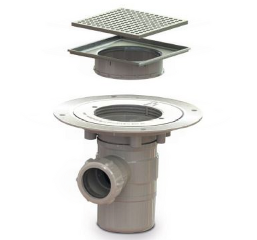 AKW stainless steel SFWA waste with GW50 trapped waste and dot grate (21318)