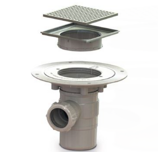 AKW stainless steel SFWA waste with GW19 trapped waste and dot grate (21319)