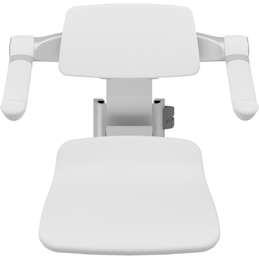 Pressalit PLUS Replacement Shower Seat 310 incl. Backrest & Armrests, Manually Height Adjustable, White (R7034000)