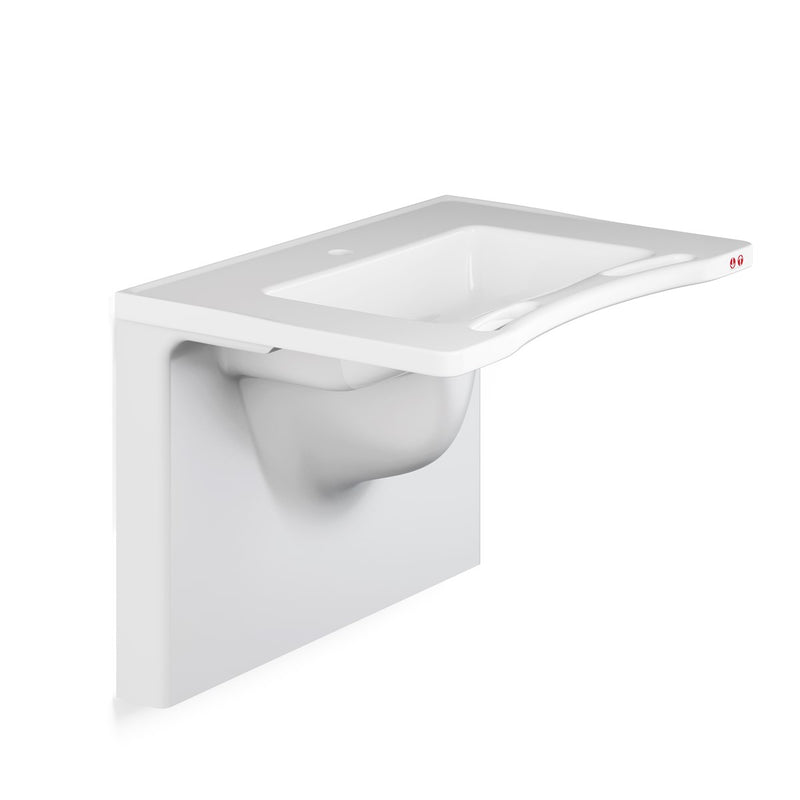 Pressalit MATRIX Powered Wash Basin Unit, Electrically Height Adjustable, Wall-Mounted, White (R4827000)